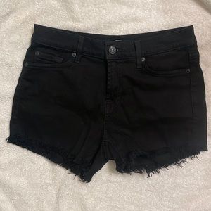 7 for all mankind size 25 black jean shorts nwot